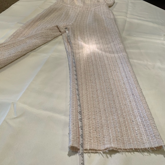 NWOT Black Halo Jumpsuit White/ beige sparkles 12 - Picture 5 of 16